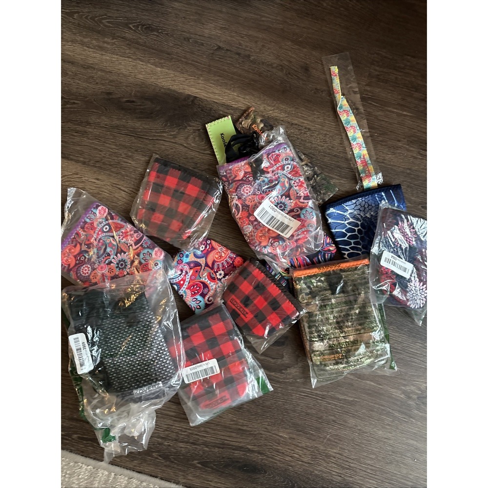 Lot Of 14 Koverz Water Bottle Sleeve Holder Strap NEW All Different Prints